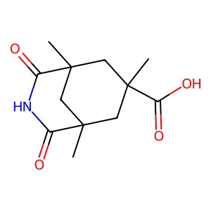 1,5,7-Trimethyl-2,4-dioxo-3-azabicyclo[3.3.1]nonane-7-carboxylic acid structure