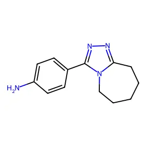 4-(5H,6H,7H,8H,9H-(1,2,4)triazolo(4,3-a)azepin-3-yl)aniline structure