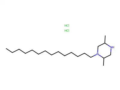 2,5-Dimethyl-1-tetradecylpiperazine--hydrogen chloride (1/2) structure