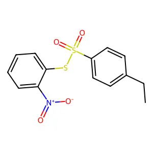 S-(2-nitrophenyl) 4-ethylbenzenesulfonothioate structure