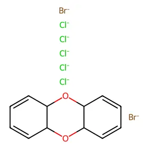 Dibromopentachlorodibenzo(b,e)(1,4)dioxin structure