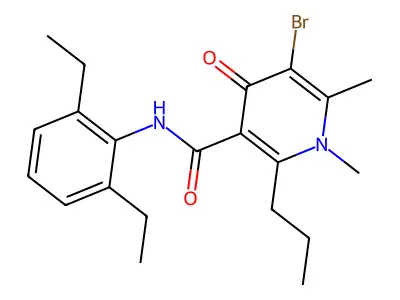 3-Pyridinecarboxamide, 1,4-dihydro-5-bromo-N-(2,6-diethylphenyl)-1,6-dimethyl-4-oxo-2-propyl- structure
