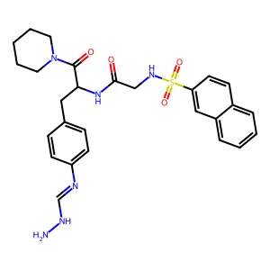N-alpha-(2-Naphthylsulfonylglycyl)-4-guanidinophenylalaninepiperidide structure
