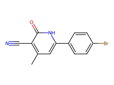 6-(4-Bromophenyl)-4-methyl-2-oxo-1,2-dihydro-3-pyridinecarbonitrile structure