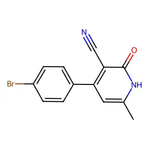 4-(4-Bromophenyl)-1,2-dihydro-6-methyl-2-oxo-3-pyridinecarbonitrile structure