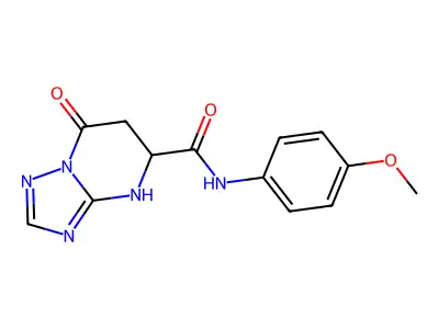 N-(4-methoxyphenyl)-7-oxo-4,5,6,7-tetrahydro[1,2,4]triazolo[1,5-a]pyrimidine-5-carboxamide structure
