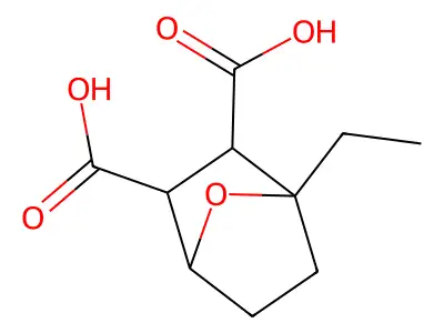 7-Oxabicyclo(2.2.1)heptane-2,3-dicarboxylic acid, 1-ethyl-, (exo,exo)- structure