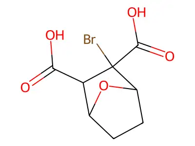 7-Oxabicyclo(2.2.1)heptane-2,3-dicarboxylic acid, 2-bromo-, (2-endo,3-exo)- structure
