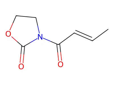 3-[(E)-2-Butenoyl]-1,3-oxazolidin-2-one structure