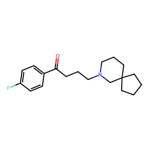 Butyrophenone, 4-(2-azaspiro(4.5)dec-2-yl)-4'-fluoro- structure