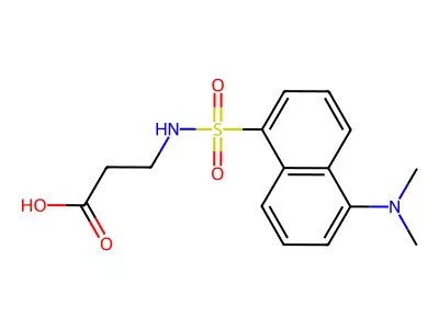 N-[[5-(Dimethylamino)-1-naphthalenyl]sulfonyl]-beta-alanine structure