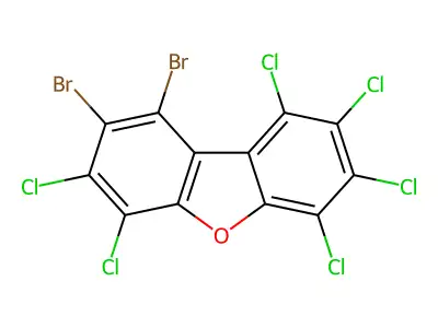 Dibenzofuran, dibromohexachloro- structure