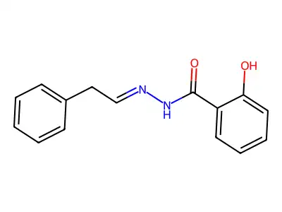 2-hydroxy-N-(2-phenylethylideneamino)benzamide structure