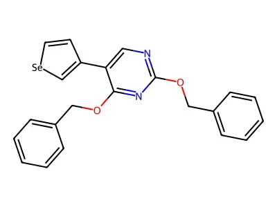 2,4-Bis(benzyloxy)-5-selenophen-3-ylpyrimidine structure