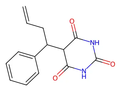 2,4,6(1H,3H,5H)-Pyrimidinetrione, 5-(1-phenyl-3-butenyl)- structure