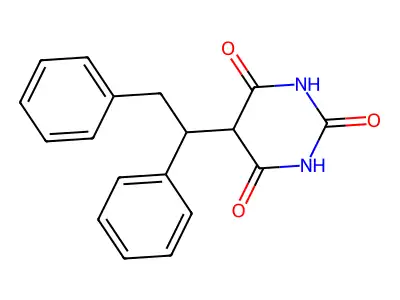 2,4,6(1H,3H,5H)-Pyrimidinetrione, 5-(1,2-diphenylethyl)- structure