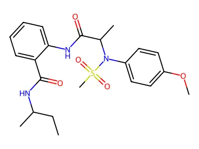 N-butan-2-yl-2-[2-(4-methoxy-N-methylsulfonylanilino)propanoylamino]benzamide structure