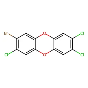2-Bromo-3,7,8-trichlorodibenzo-p-dioxin structure