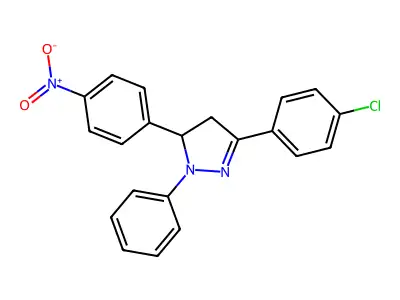 3-(4-Chlorophenyl)-5-(4-nitrophenyl)-1-phenyl-4,5-dihydro-1H-pyrazole structure