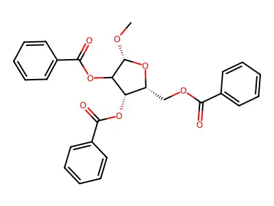 (3,4-Dibenzoyloxy-5-methoxyoxolan-2-yl)methyl benzoate structure