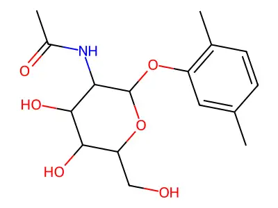 N-[2-(2,5-dimethylphenoxy)-4,5-dihydroxy-6-(hydroxymethyl)oxan-3-yl]acetamide structure