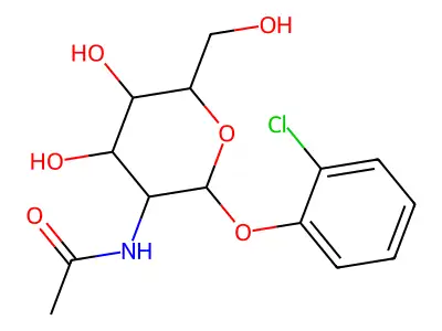 N-[2-(2-chlorophenoxy)-4,5-dihydroxy-6-(hydroxymethyl)oxan-3-yl]acetamide structure