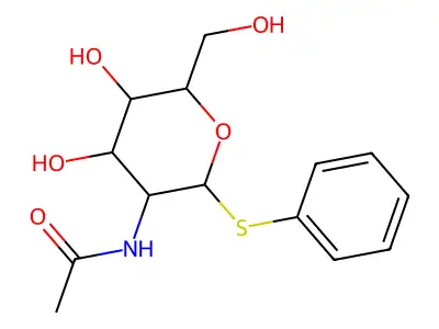 N-[4,5-dihydroxy-6-(hydroxymethyl)-2-phenylsulfanyloxan-3-yl]acetamide structure