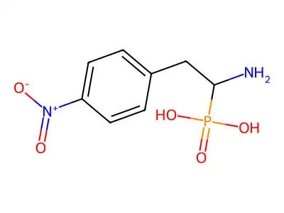 (1-氨基-2-(4-硝基苯基)乙基)膦酸 structure