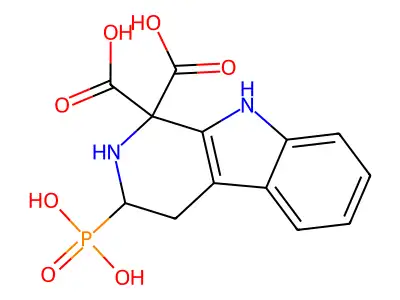 1H-Pyrido(3,4-b)indole-1,1-dicarboxylic acid, 2,3,4,9-tetrahydro-3-phosphono- structure