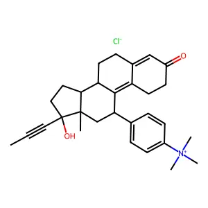 米非司酮氯化物 structure