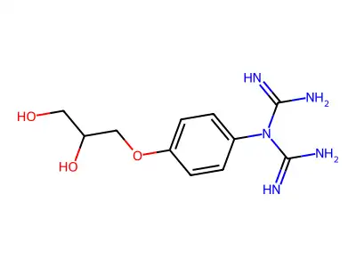 Imidodicarbonimidic diamide, N-(4-(2,3-dihydroxypropoxy)phenyl)- structure