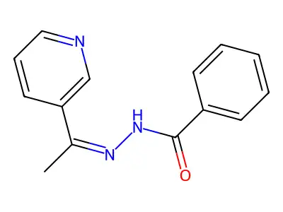 N-(1-pyridin-3-ylethylideneamino)benzamide structure