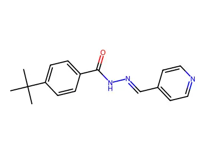 4-tert-butyl-N-(pyridin-4-ylmethylideneamino)benzamide structure