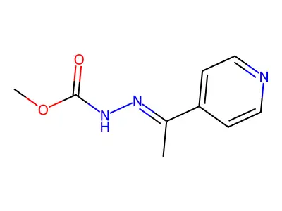 methyl N-(1-pyridin-4-ylethylideneamino)carbamate structure