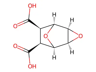 (1R,2R,4S,5S,6S,7R)-3,8-dioxatricyclo[3.2.1.02,4]octane-6,7-dicarboxylic acid structure