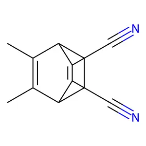Bicyclo(2.2.2)octa-2,5-diene-2,3-dicarbonitrile, 5,6-dimethyl- structure