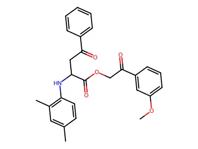 2-(3-methoxyphenyl)-2-oxoethyl 2-((2,4-dimethylphenyl)amino)-4-oxo-4-phenylbutanoate structure