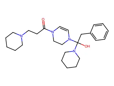 Piperazine, 1-(1-oxo-3-(1-piperidinyl)propyl)-4-(phenyl-1-piperidinylacetyl)- structure