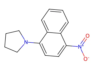 Pyrrolidine, 1-(4-nitro-1-naphthalenyl)- structure