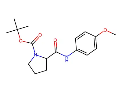 Tert-butyl 2-[(4-methoxyphenyl)carbamoyl]pyrrolidine-1-carboxylate structure