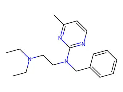 Pyrimidine, 2-(benzyl(2-(diethylamino)ethyl)amino)-4-methyl- structure