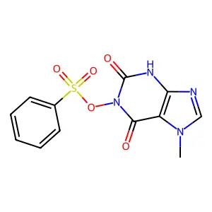 7-Methyl-1-((phenylsulfonyl)oxy)-3,7-dihydro-1H-purine-2,6-dione structure
