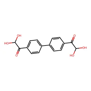 1,1'-(Biphenyl-4,4'-diyl)bis(2,2-dihydroxyethanone) structure