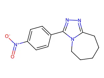 3-(4-nitrophenyl)-6,7,8,9-tetrahydro-5H-[1,2,4]triazolo[4,3-a]azepine structure