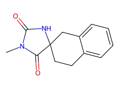 Spiro(imidazolidine-4,2'(1'H)-naphthalene)-2,5-dione, 3',4'-dihydro-1-methyl- structure