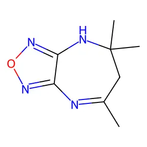 6,7-Dihydro-5,7,7-trimethyl-1H-[1,2,5]oxadiazolo[3,4-b][1,4]diazepine structure
