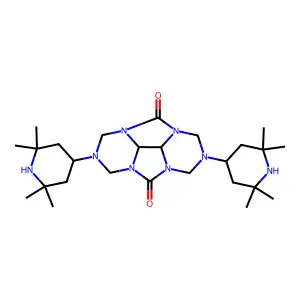 3,9-bis(2,2,6,6-tetramethylpiperidin-4-yl)-1,3,5,7,9,11-hexazatetracyclo[9.2.1.05,13.07,12]tetradecane-6,14-dione structure