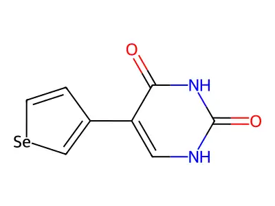 5-selenophen-3-ylpyrimidine-2,4(1H,3H)-dione structure