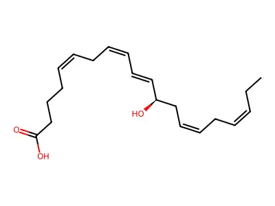 (12R)-12-hydroxyicosa-5,8,10,14,17-pentaenoic acid structure