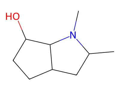 1,2-Dimethyloctahydrocyclopenta[b]pyrrol-6-ol structure